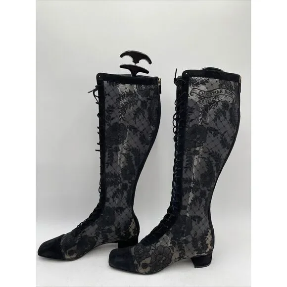 Women’s Christian Dior Naughtily Boots in Black Size 37.5 - Picture 5 of 7